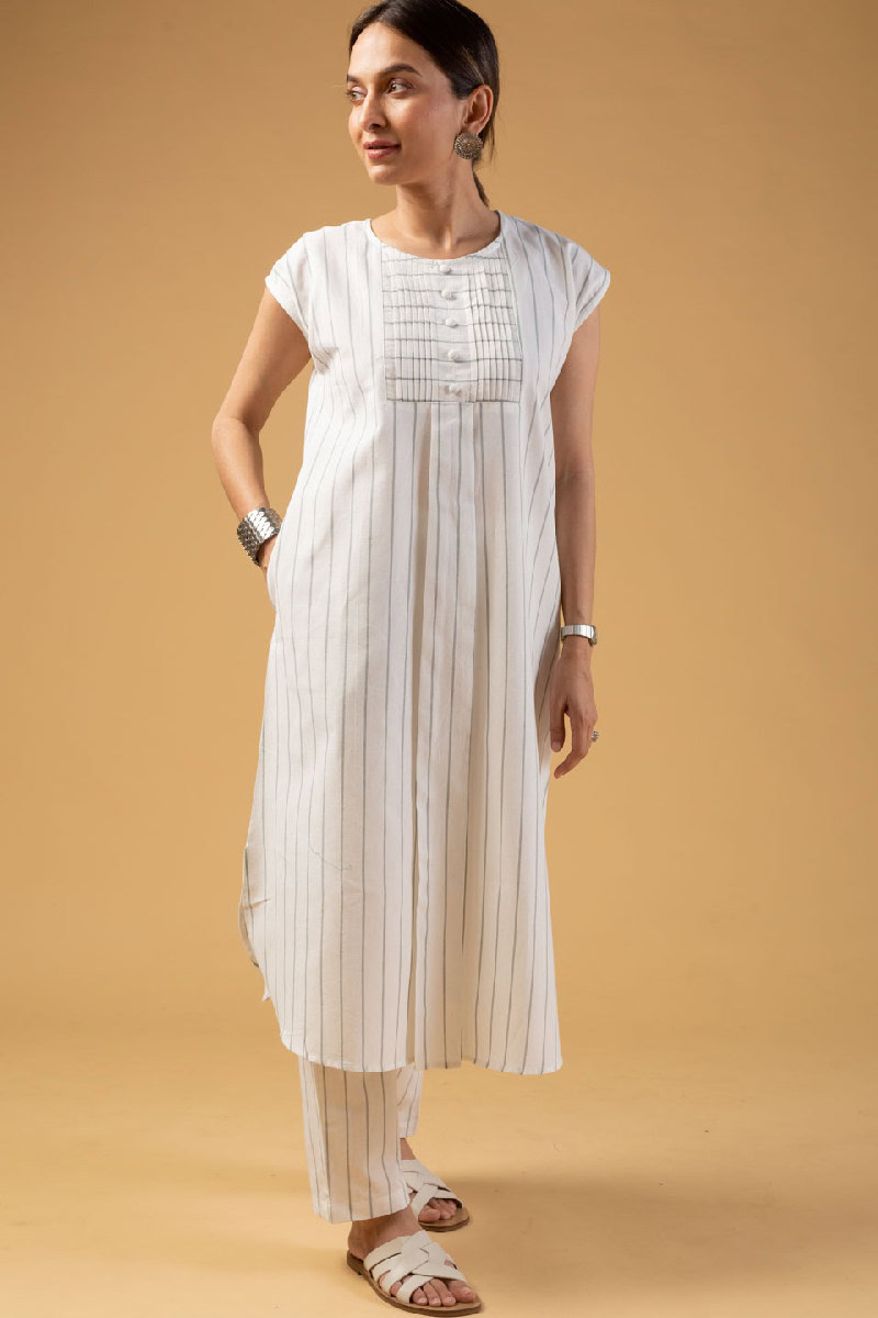 Image for Kusvaa Cood079 Ananya Handloom Cotton Co Ord Set Front