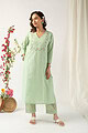 Image for Kusvaa Cood081 Samanvitha Cotton Linen Co Ord Set Closeup