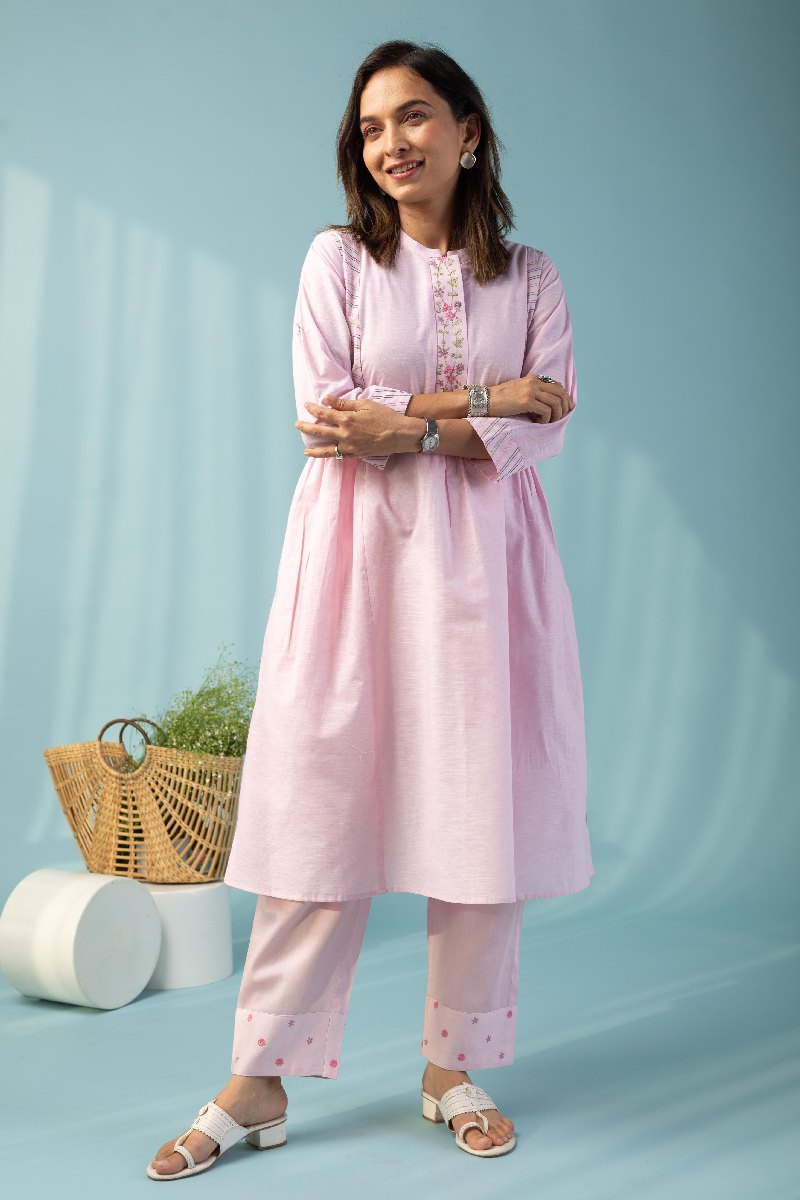 Image for Kusvaa Cood083 Mahathi Cotton Linen Co Ord Set Neck New