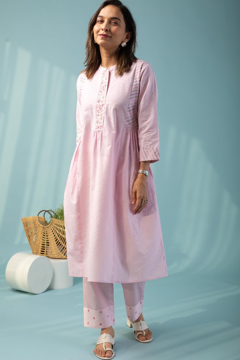 Image for Kusvaa Cood083 Mahathi Cotton Linen Co Ord Set Sleeves New