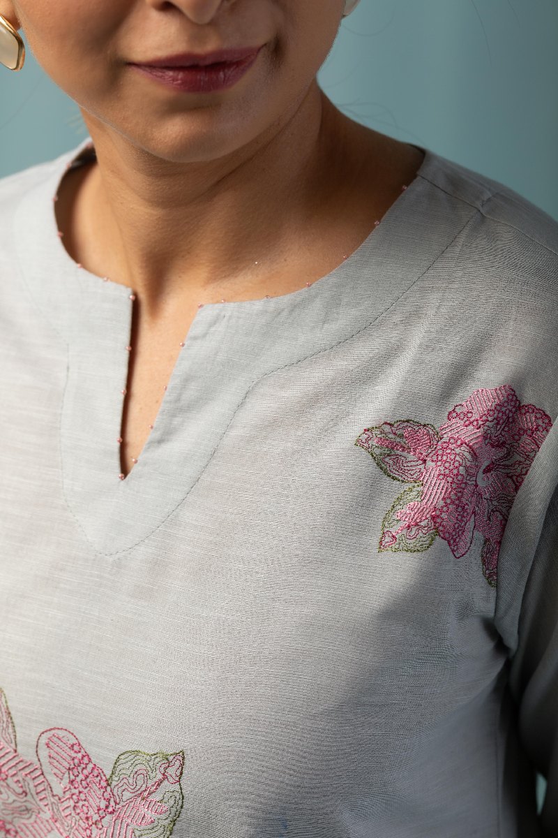 Image for Kusvaa Cood084 Achala Cotton Linen Co Ord Set Closeup