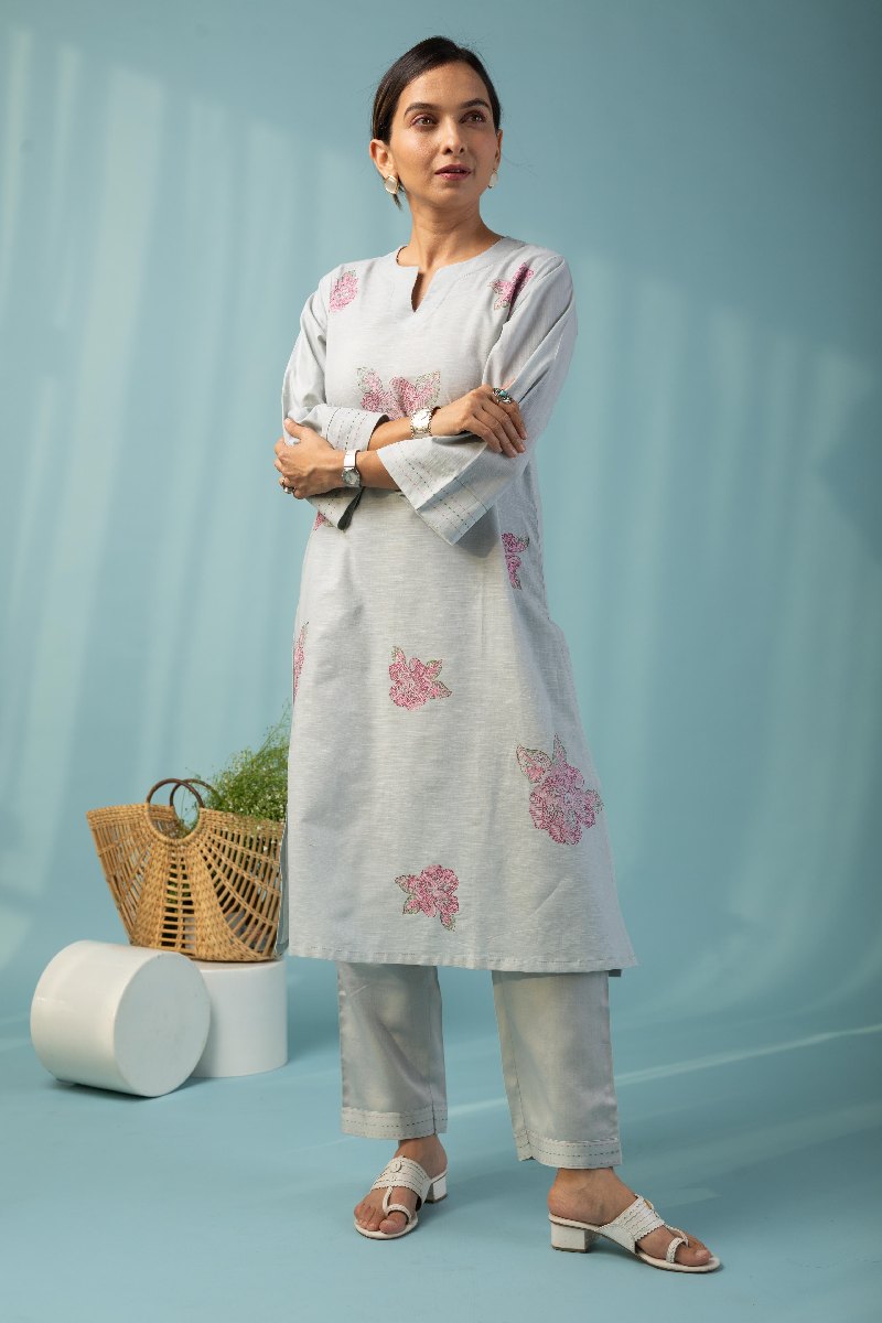 Image for Kusvaa Cood084 Achala Cotton Linen Co Ord Set Pattern