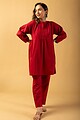 Image for Kusvaa Cood085 Jina Handloom Cotton Kurta Pant Set Back