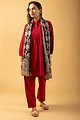 Image for Kusvaa Cood085 Jina Handloom Cotton Kurta Pant Set Closeup 3