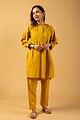 Image for Kusvaa Cood086 Girisha Cotton Slub Kurta Pant Set Side