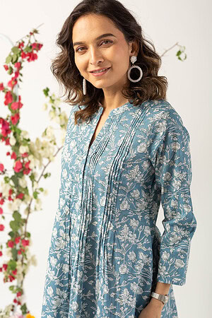 Image for Kusvaa Dr021 Shivi Handblock Cotton Dress Featured