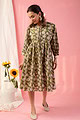 Image for Kusvaa Dr022 Deeksha Block Print Cotton Dress Side