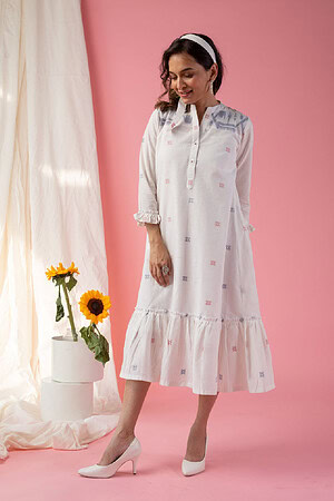 Image for Kusvaa Dr023 Retu Handloom Cotton Dress Back