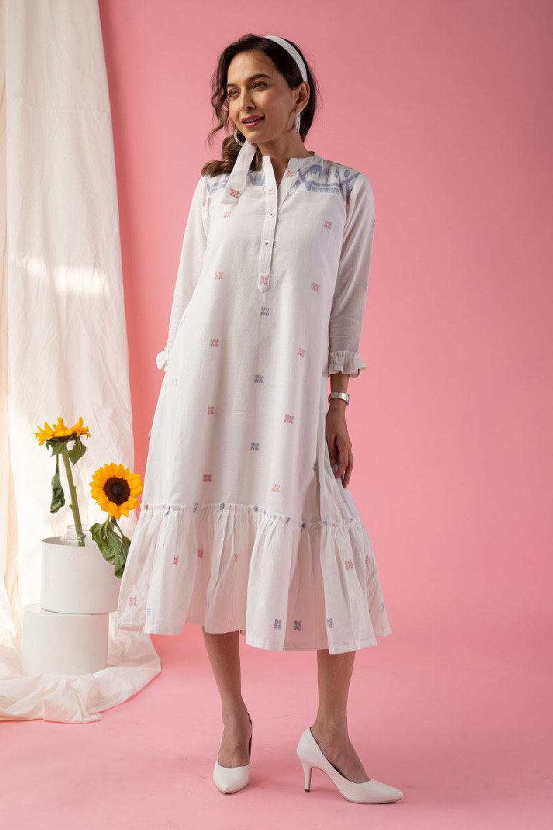 Image for Kusvaa Dr023 Retu Handloom Cotton Dress Sleeves