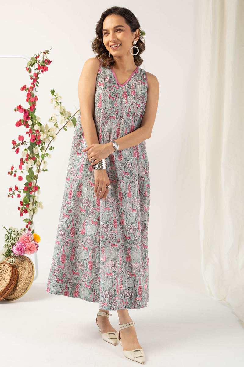 Image for Kusvaa Dr024 Lucy Cotton A Line Dress Front