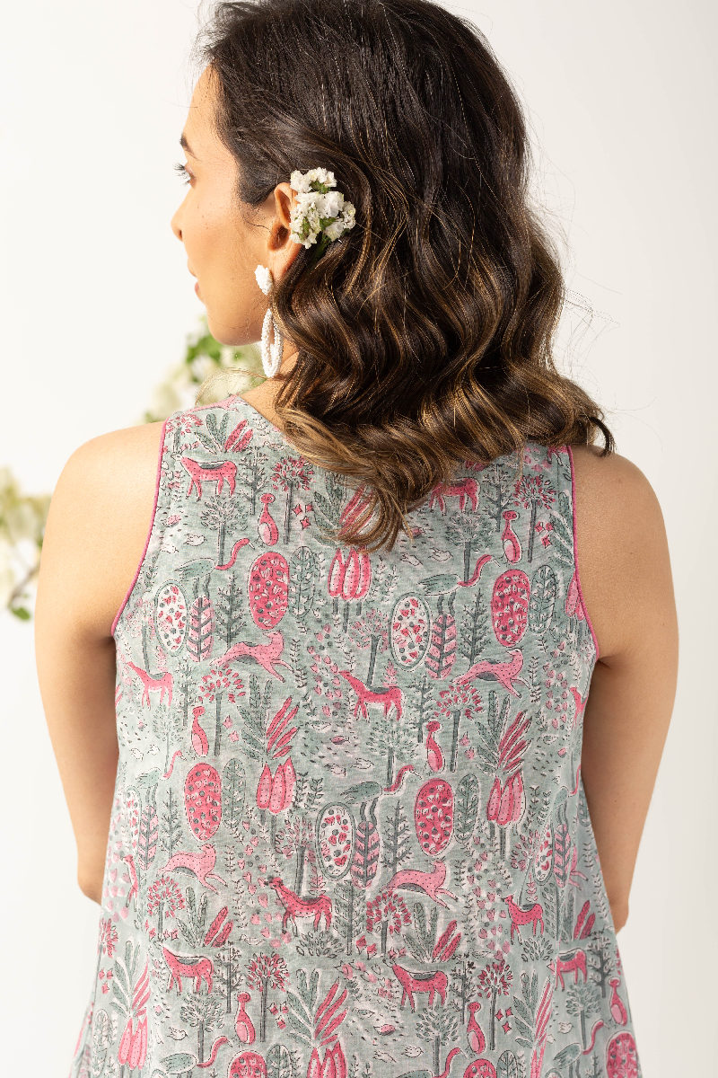 Image for Kusvaa Dr024 Lucy Cotton A Line Dress Sitting