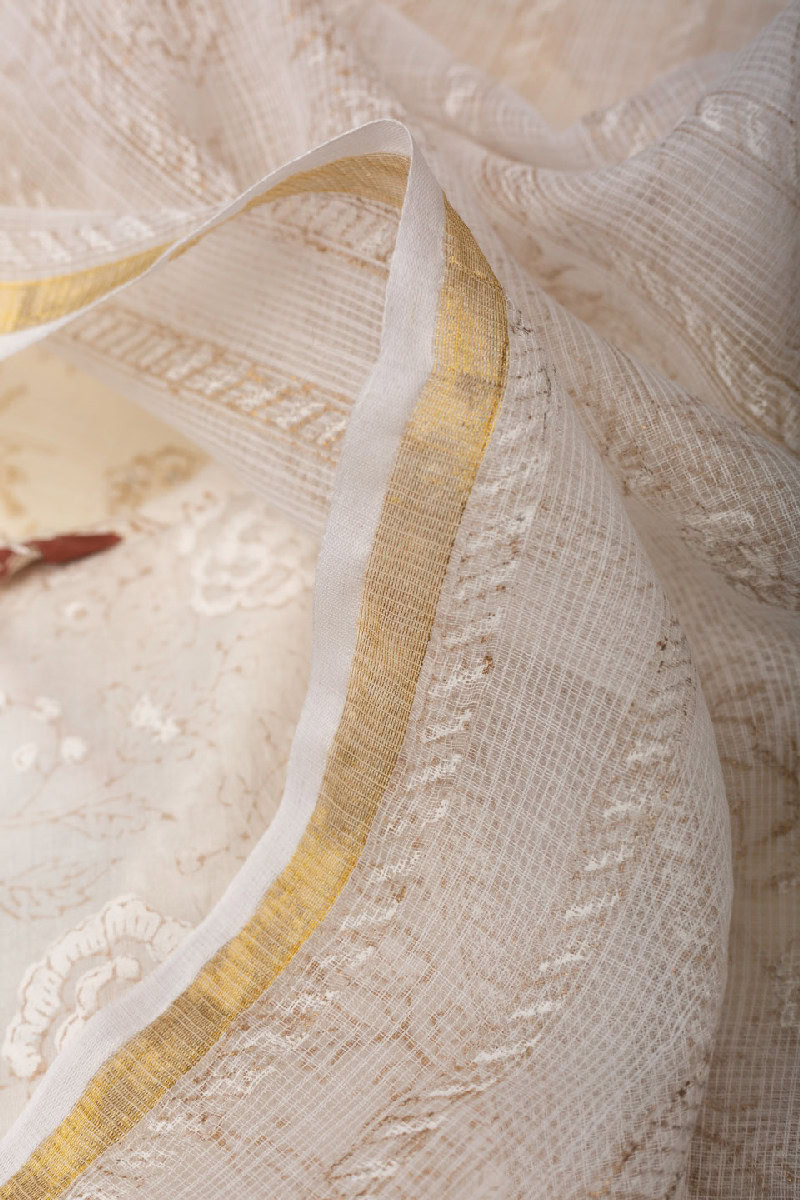 Image for Kusvaa Dup166 Kiyara Cotton Kota Doriya Dupatta Side