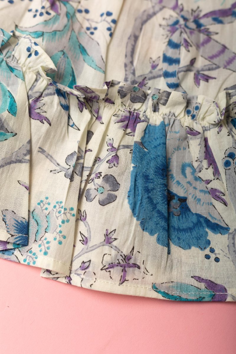 Image for Kusvaa Grw042 Advika Cotton Girl's Frock Closeup