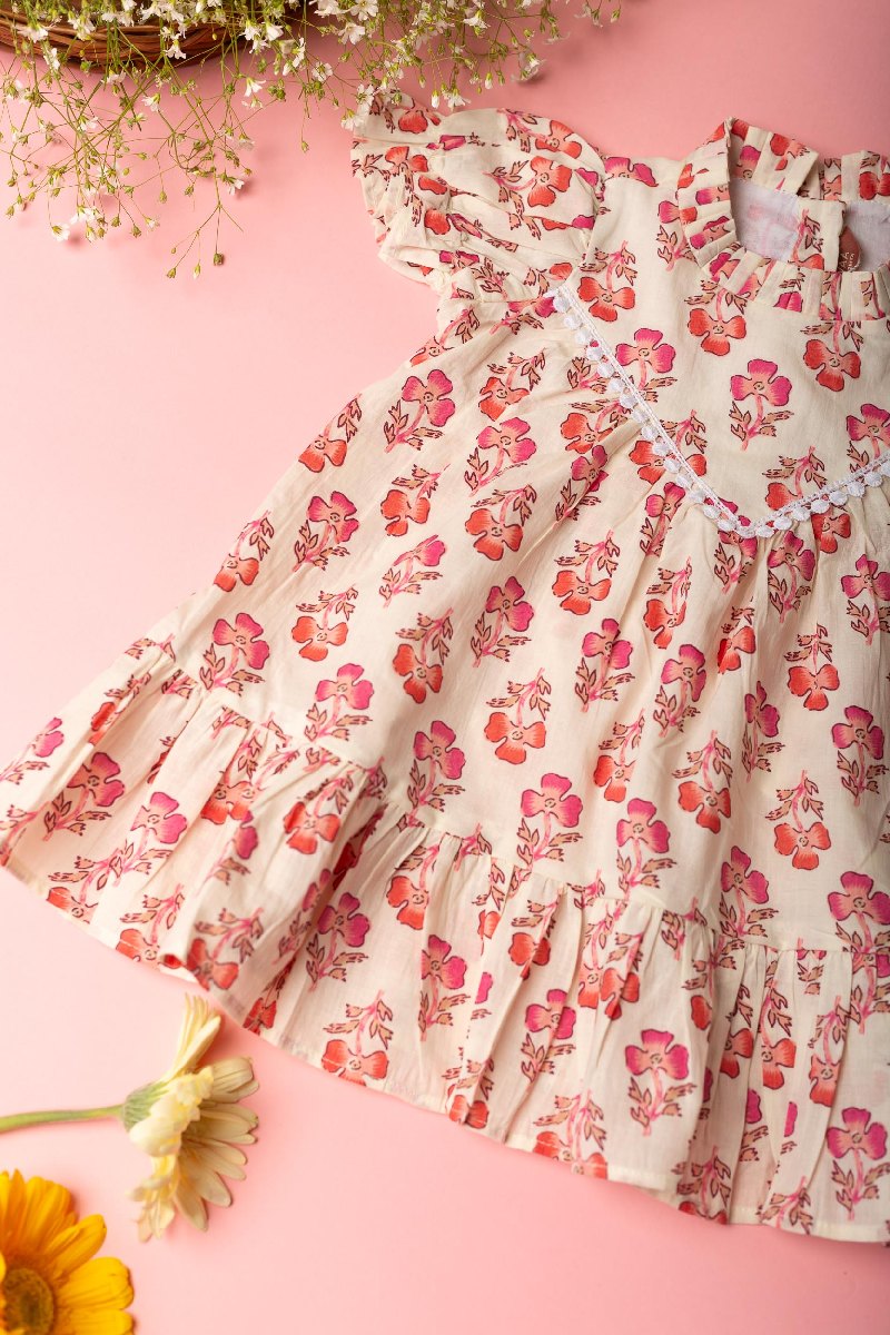 Image for Kusvaa Grw043 Charul Cotton Girl's Frock Pocket