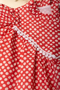 Image for Kusvaa Grw044 Ekisha Cotton Girls Frock Closeup