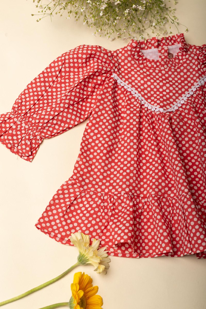 Image for Kusvaa Grw044 Ekisha Cotton Girls Frock Pocket