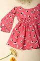 Image for Kusvaa Grw045 Hritika Cotton Girls Frock Closeup 2