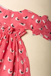 Image for Kusvaa Grw045 Hritika Cotton Girls Frock Closeup