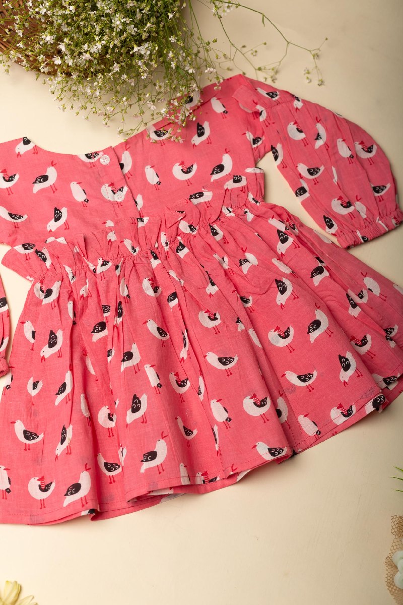 Image for Kusvaa Grw045 Hritika Cotton Girls Frock Side