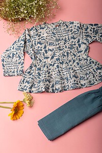 Image for Kusvaa Grw047 Nitya Cotton Girls Top Pant Set Featured New