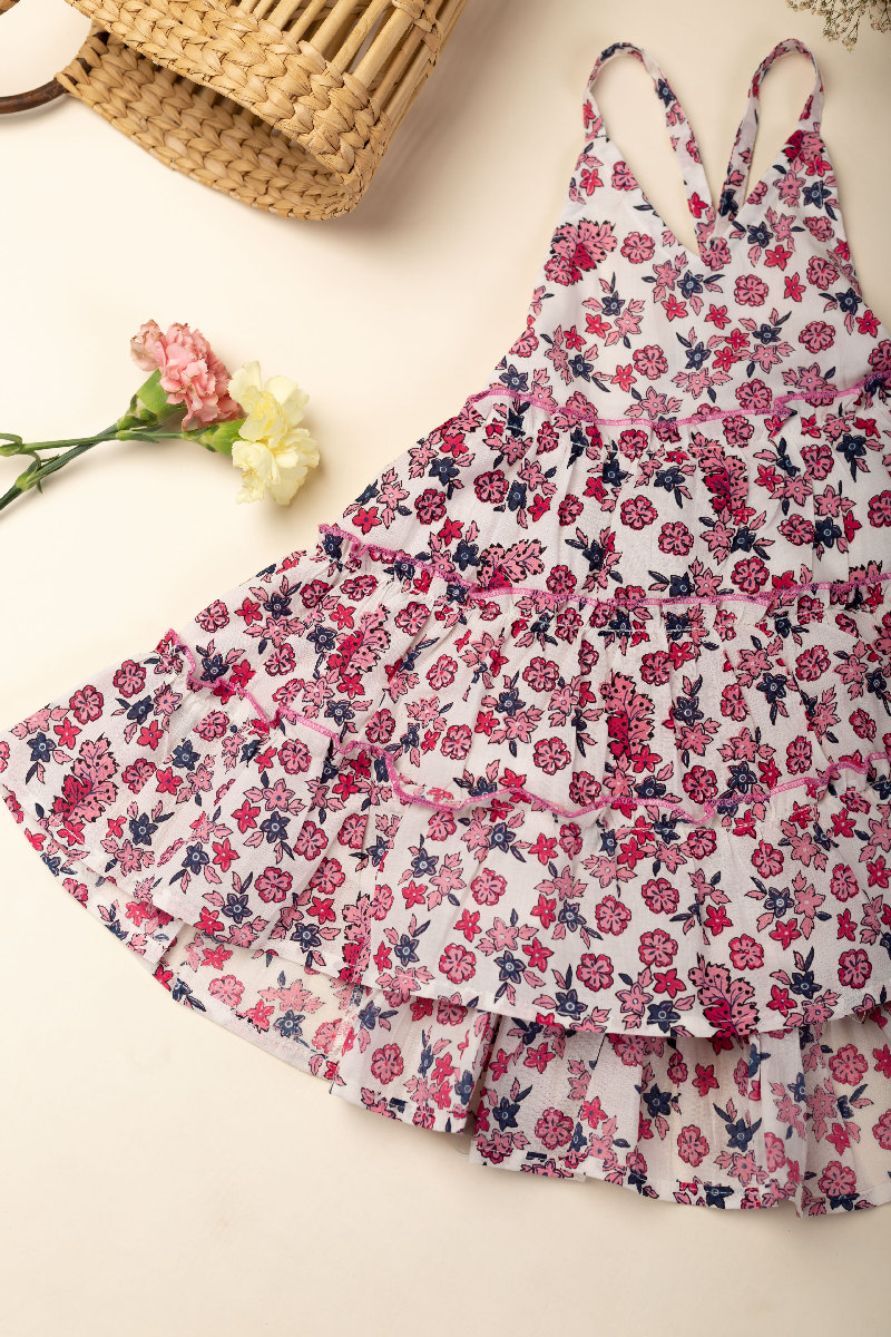 Image for Kusvaa Grw049 Gyani Cotton Girls Frock Closeup 2
