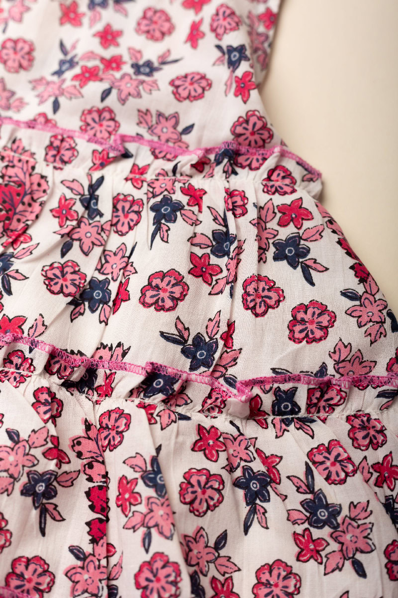 Image for Kusvaa Grw049 Gyani Cotton Girls Frock Closeup