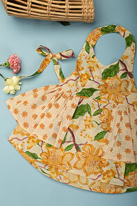 Image for Kusvaa Grw052 Trisa Cotton Girls Frock Sleeves