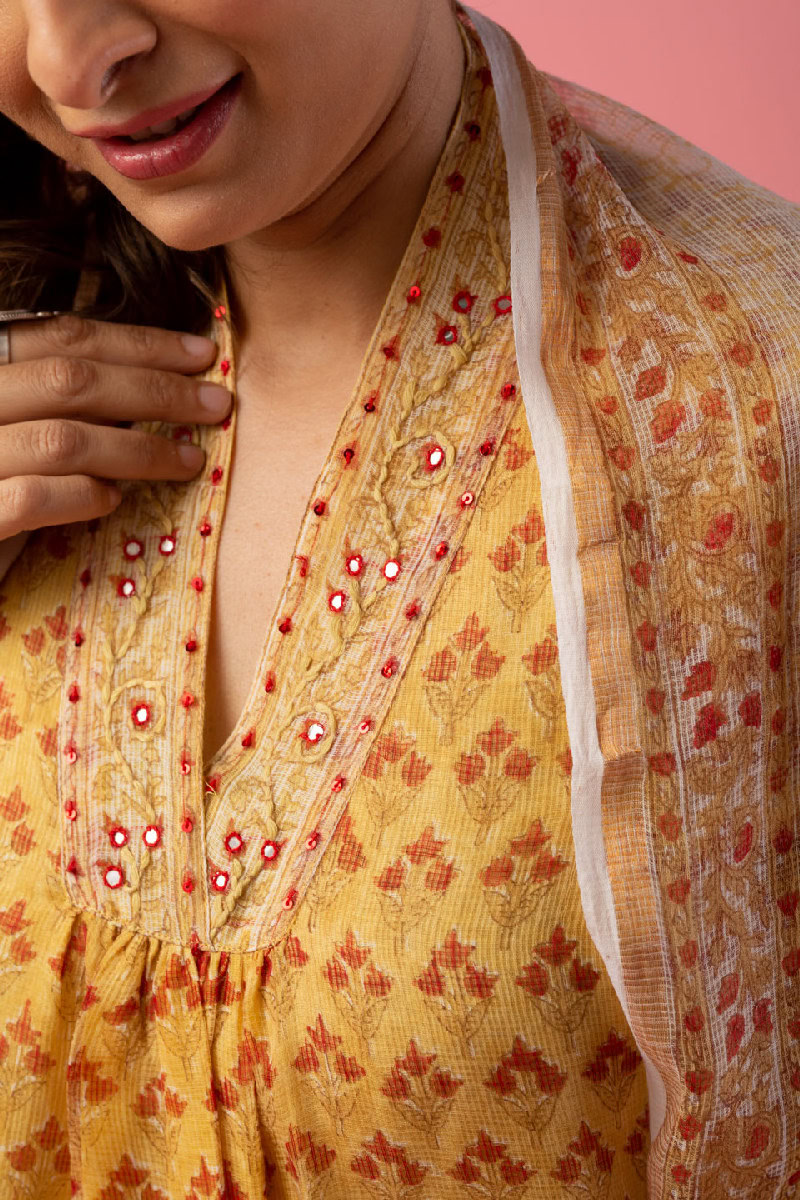 Image for Kusvaa Kds012 Siradha Kurta With Dupatta Set Pocket