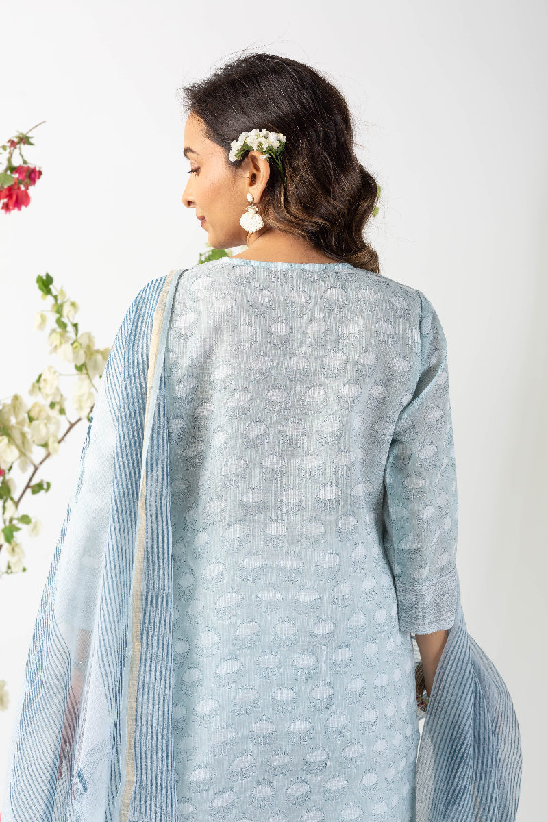 Image for Kusvaa Kds013 Nima Kurta With Dupatta Set Closeup 2
