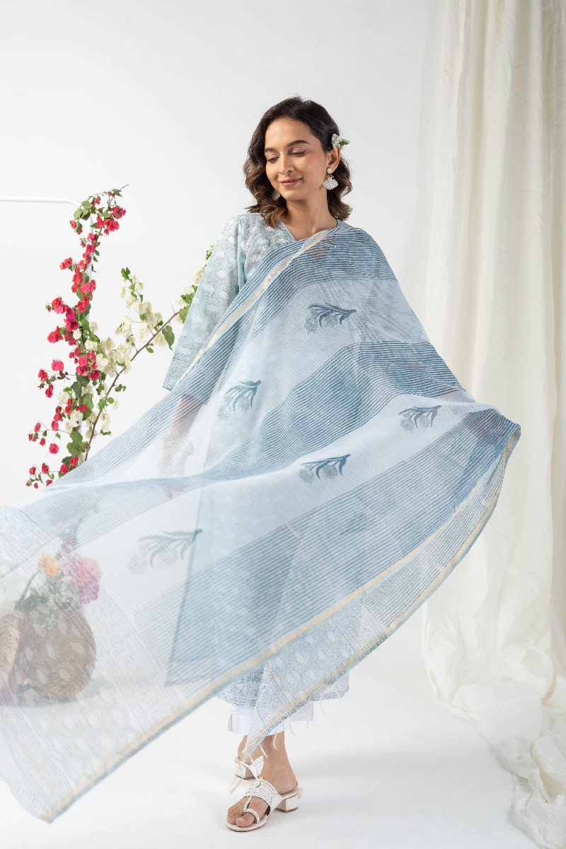 Image for Kusvaa Kds013 Nima Kurta With Dupatta Set Neck