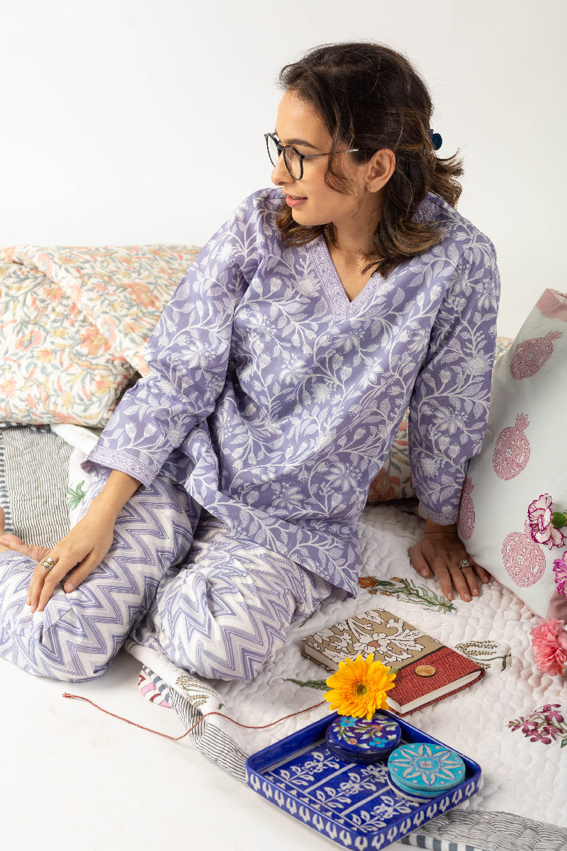 Image for Kusvaa Lwj001 Malin Cotton Loungewear Set Pocket
