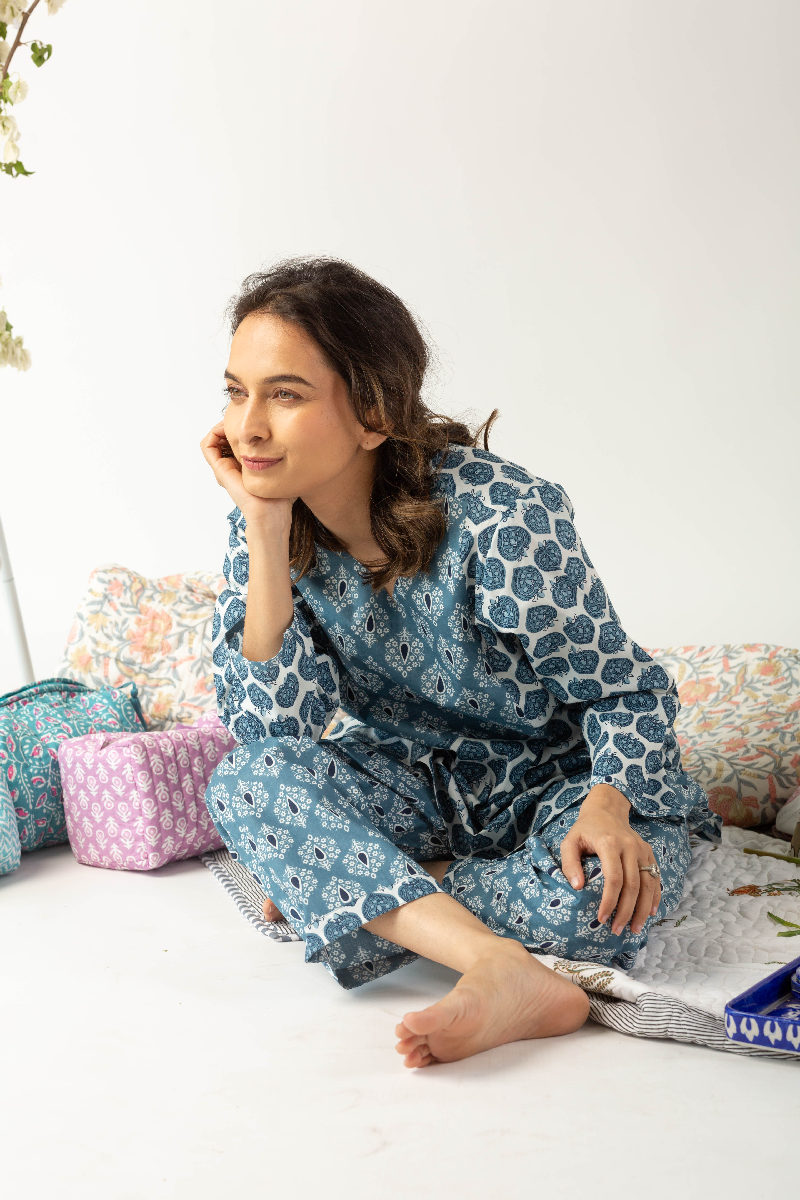 Image for Kusvaa Lwj002 Mimansa Cotton Loungewear Set Pocket