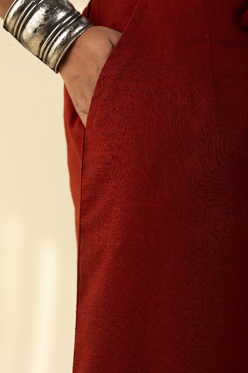 Image for Kusvaa Pnt008 Cotton Slub Salwar Side