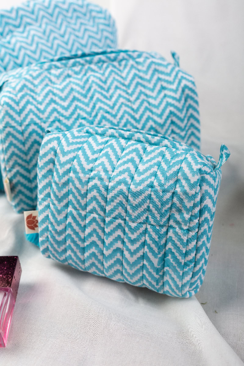 Image for Kusvaa Ubg009 Riyana Toiletry Pouch Set Of 3 Closeup 2