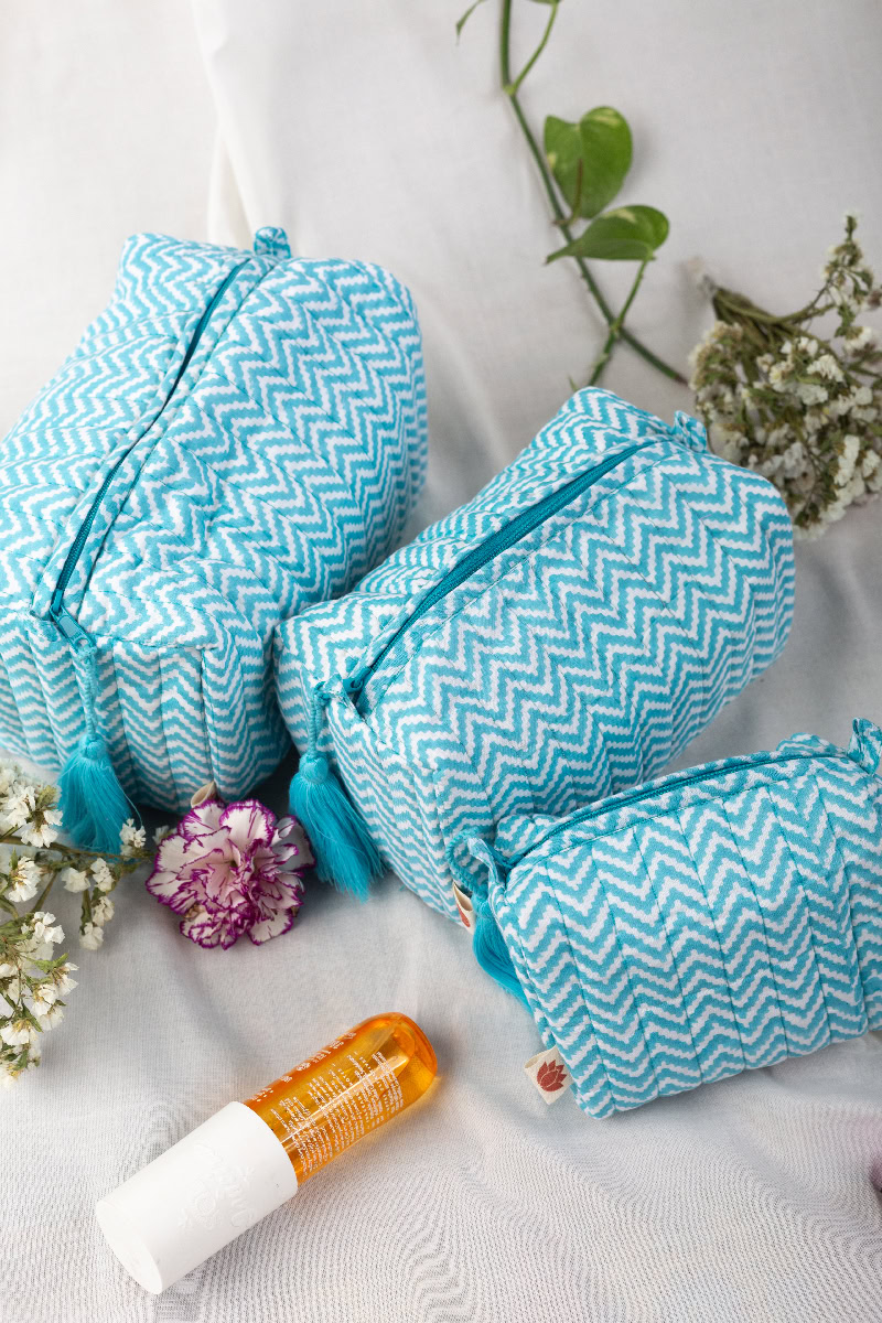 Image for Kusvaa Ubg009 Riyana Toiletry Pouch Set Of 3 Side