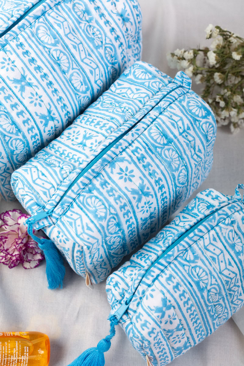 Image for Kusvaa Ubg011 Dhara Toiletry Pouch Set Of 3 Closeup 2