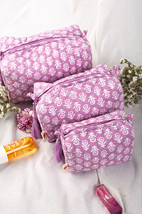 Image for Kusvaa Ubg013 Nalini Toiletry Pouch Set Of 3 Back