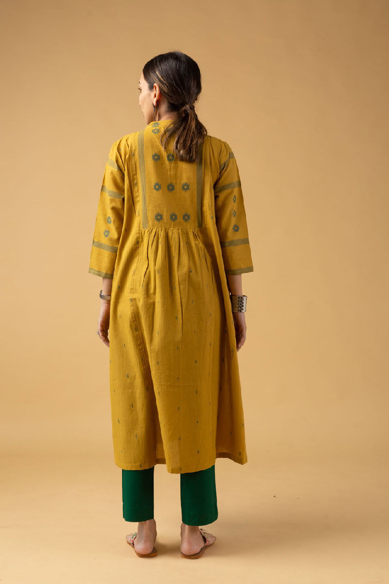 Image for Kusvaa Wkr108 Ishana Handloom Cotton Kurta Sleeves