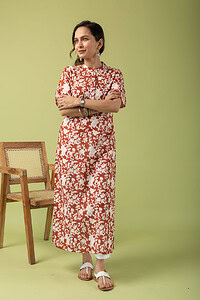 Image for Kusvaa Wkr111 Jiya Cotton Blockprint Kurta Sleeves