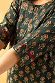 Image for Kusvaa Wkr113 Shihna Cotton Blockprint Kurta Closeup 2