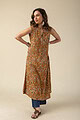 Image for Kusvaa Wkr114 Ahani Muslin Kalamkari Kurta Back