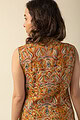 Image for Kusvaa Wkr114 Ahani Muslin Kalamkari Kurta Closeup 2