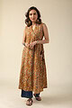 Image for Kusvaa Wkr114 Ahani Muslin Kalamkari Kurta Sitting