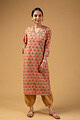 Image for Kusvaa Wkr115 Tanuja Cotton Blockprint Kurta Side
