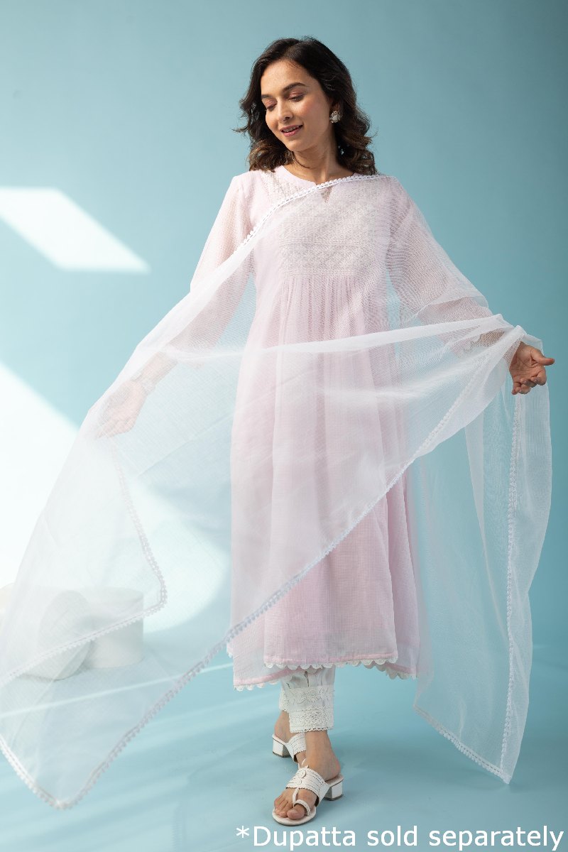 Image for Kusvaa Wkr116 Kashmira Kota Doriya A Line Kurta Side