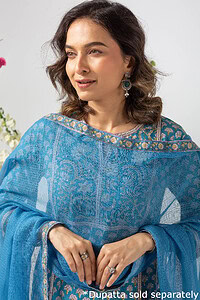 Image for Kusvaa Wkr119 Dyuthi Cotton Blockprint Kurta Pocket