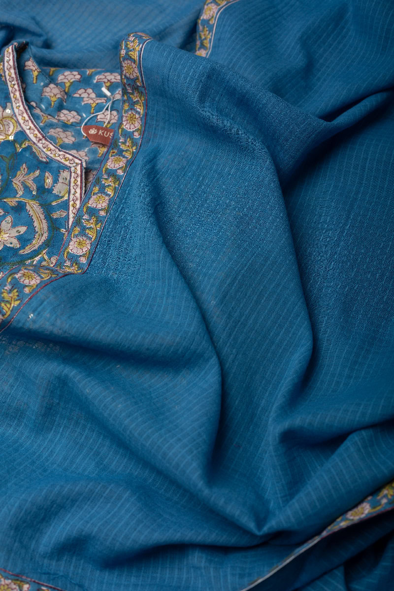 Image for Kusvaa Wkr119dup Dyuthi Cotton Kota Doriya Dupatta Side New