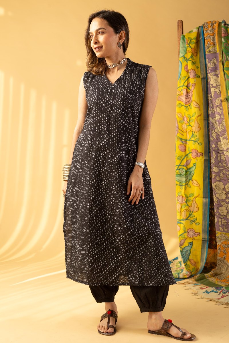 Image for Kusvaa Wkr121 Anila Handloom Cotton Kurta Pocket