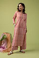 Image for Kusvaa Wkr123 Arohi Cotton Blockprint Kurta Neck