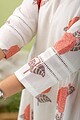 Image for Kusvaa Wkr124 Bina A Line Cotton Kurta Closeup 2